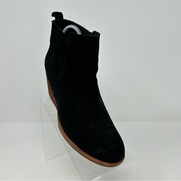 Kork-Ease Black Suede Leather Chelsea Style Pull On Ankle Boots Size 7 - Picture 2 of 13